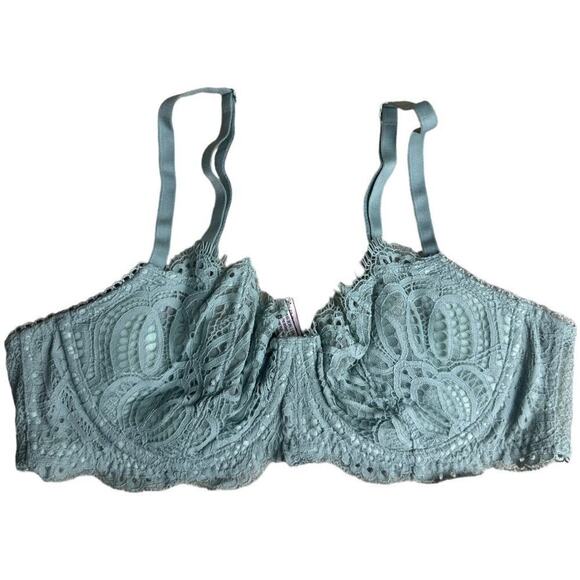 Victoria Secret Teal Lace Underwire Bra Women's Size 36B - Picture 1 of 7
